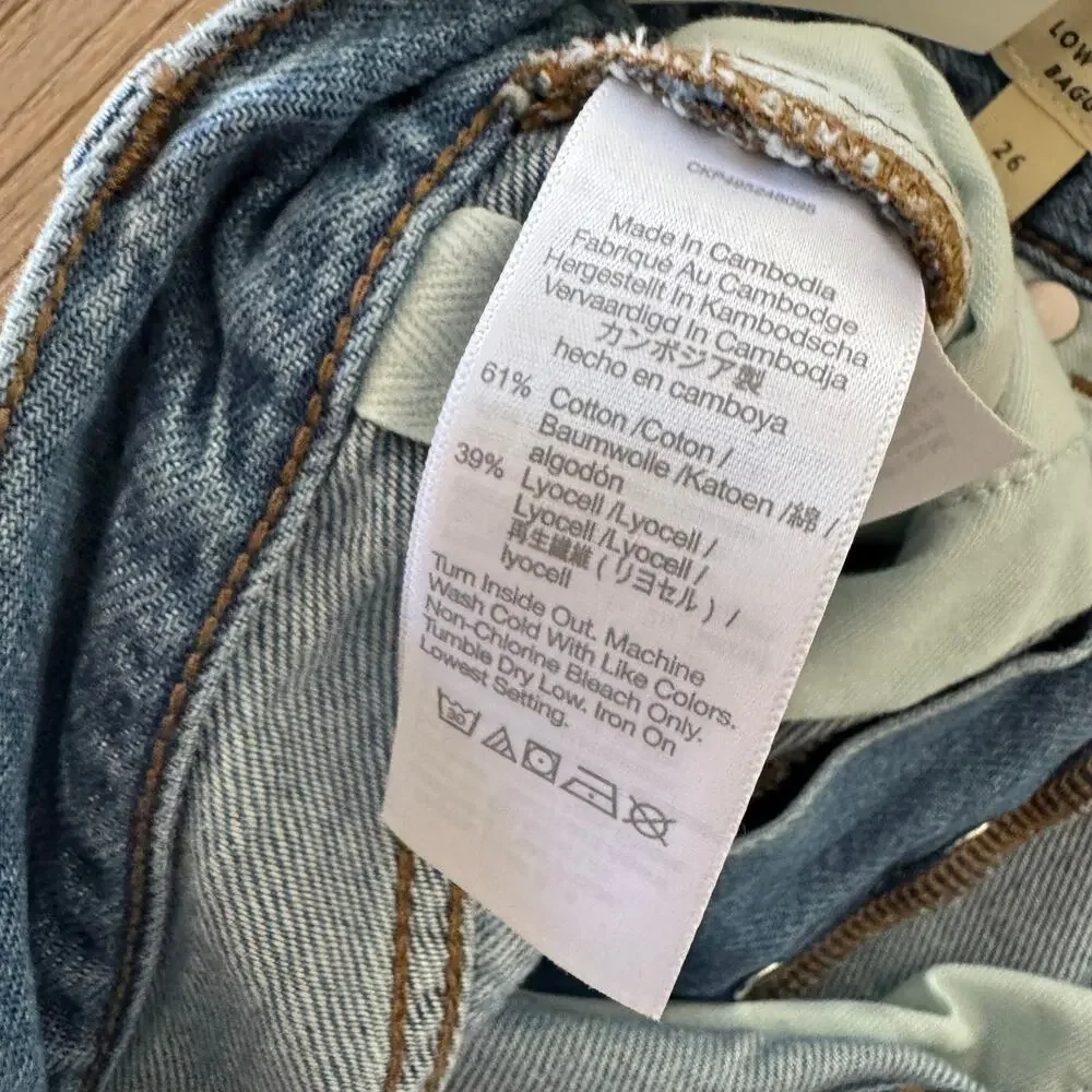 Madewell Low Slug Baggy Jeans - Size 26 - Picture 4 of 10